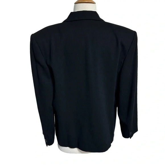 Talbots vintage 14 plus size black 1 button blazer - Picture 5 of 8